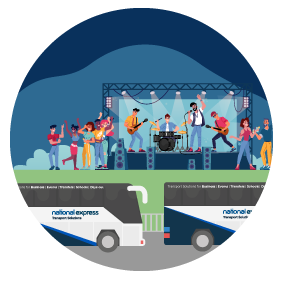 Coaches at a festival