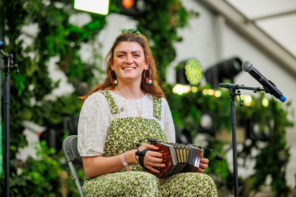 Performer at St. Patrick's Day festival