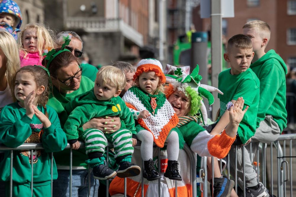 Crowd at St. Patrick's Day parade