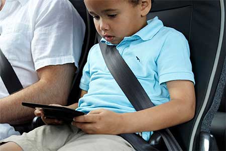 Child using onboard Wi-Fi