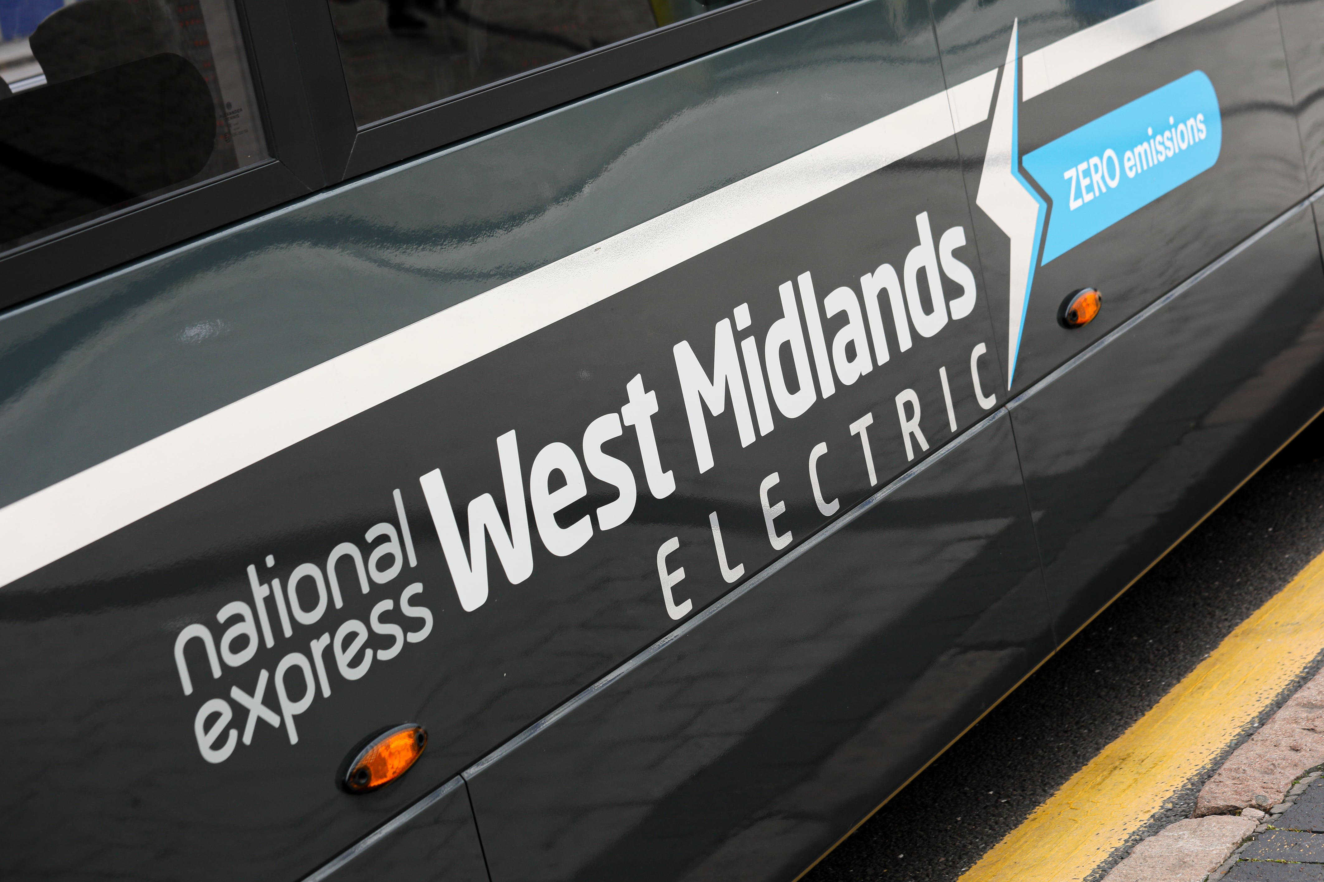 Side of electric bus