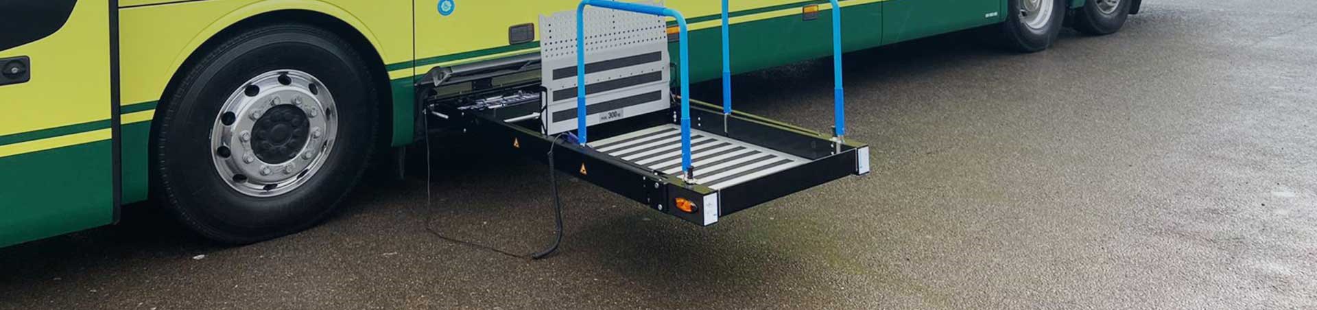 Wheelchair lift on The Kings Ferry coach
