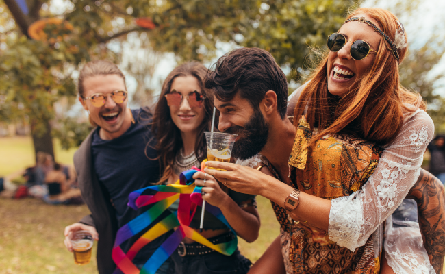 Group of Friends at a Festival