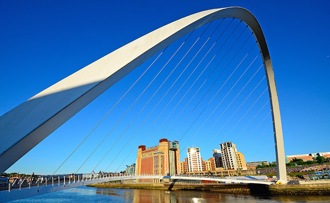 Newcastle Bridge on Tyne River